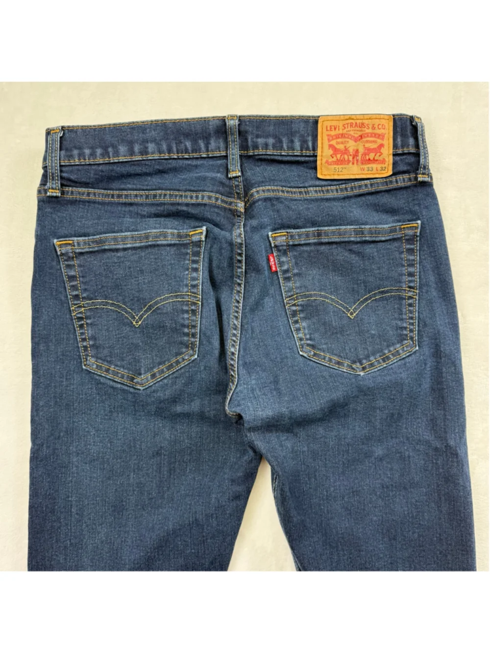 Men's Levi's 512 33x32 Slim Taper Dark Wash Blue Jeans